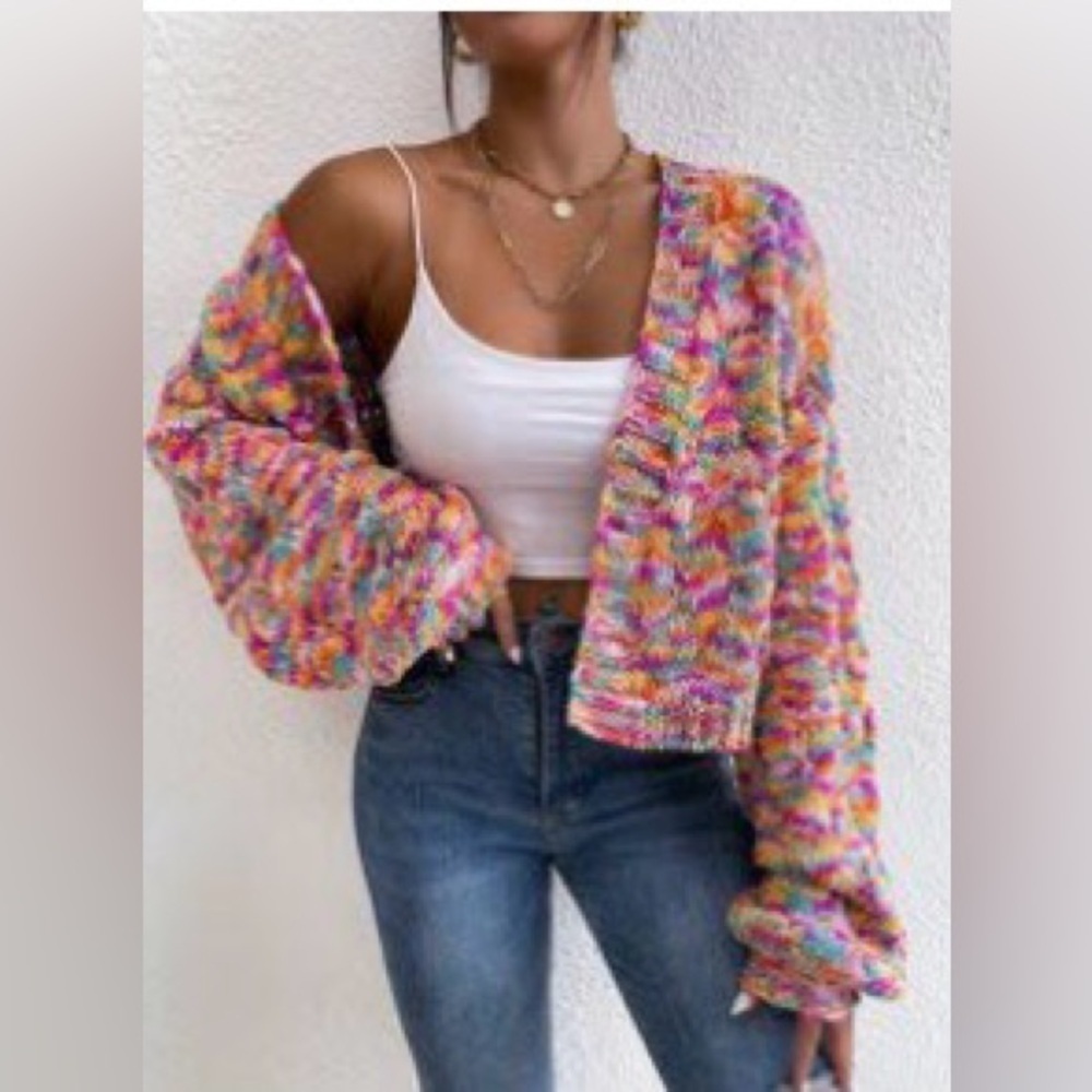 Colorful Knit Cardigan - Picture 3 of 3